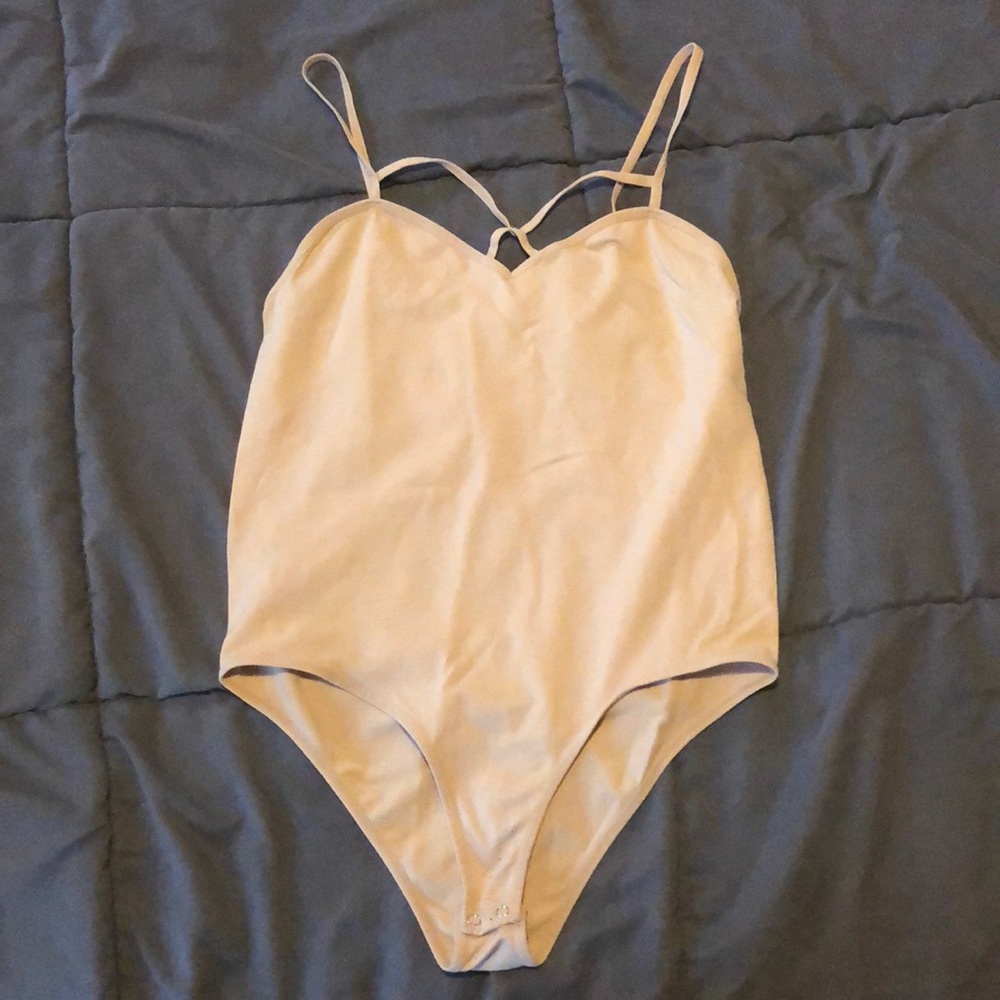 nude strappy body suit